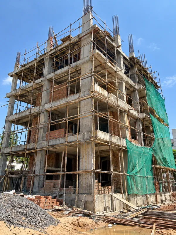 Niketh Estates — Active turnkey building construction site in Bengaluru