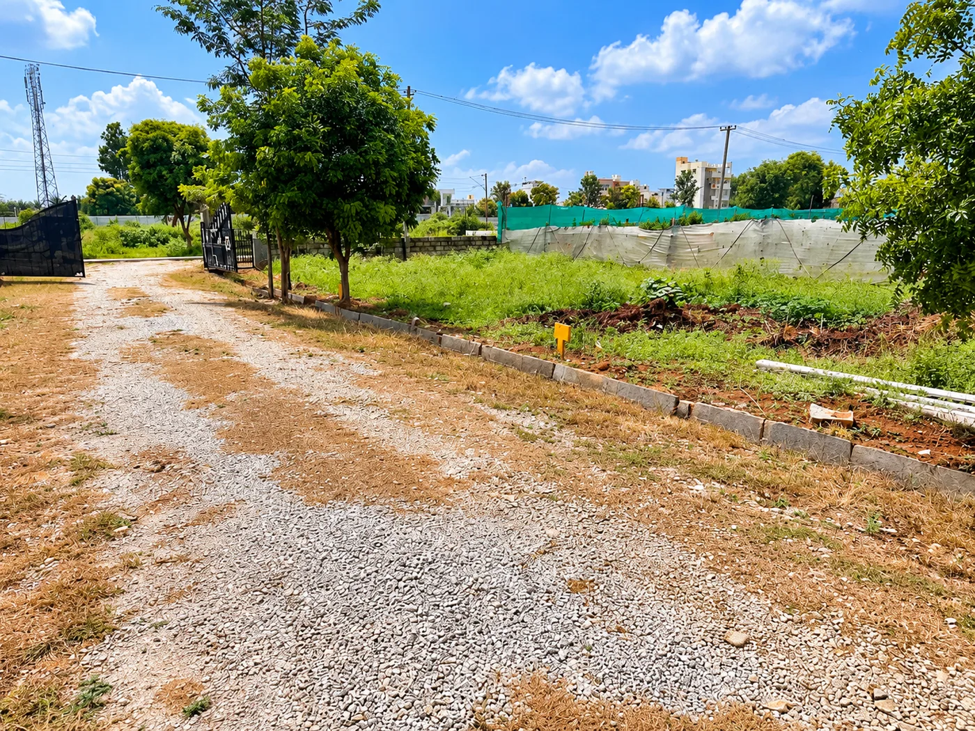 Lush green surroundings and peaceful residential environment near Doddaballapura Road at Gathyri Enclave